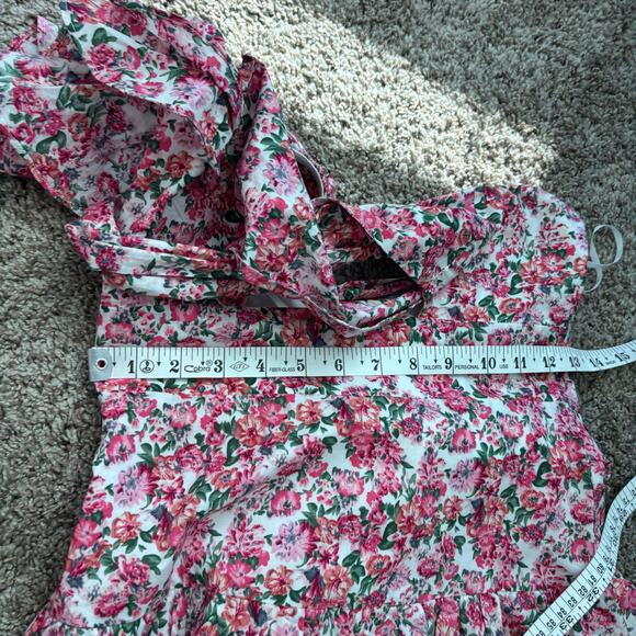 Hello Molly Ruffled Out Dress Mini Sz Small Floral - Picture 8 of 12